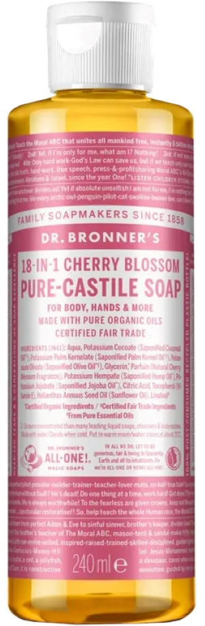 Dr. Bronner's Cherry Blossom Pure Castile Liquid Soap 240 ml