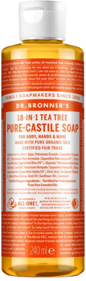 Dr. Bronner's Tea Tree Pure Castile Liquid Soap 240 ml