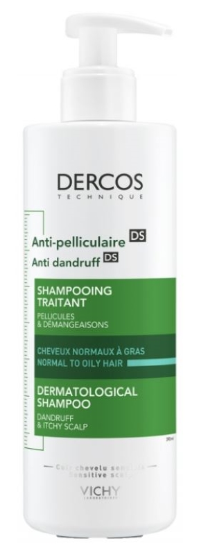 Vichy Dercos Shampoo Anti-dandruff hilsettä vastaan rasv. hiukset 390ml