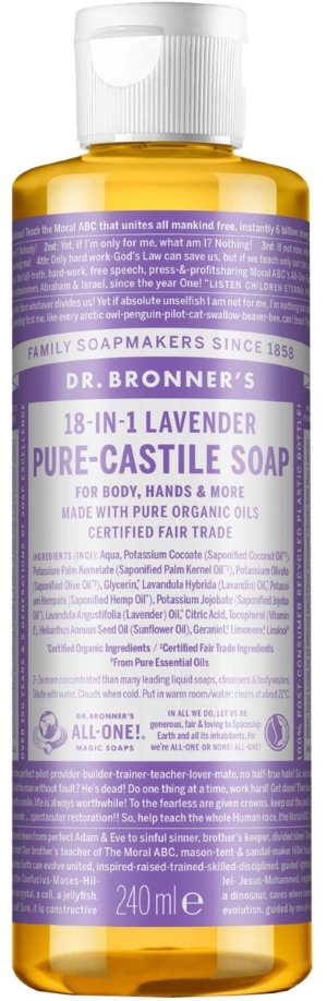 Dr. Bronner's Lavender Pure Castile Liquid Soap 240 ml