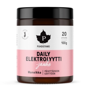 Puhdistamo Daily Elektrolyyttijauhe Mansikka, 100 g