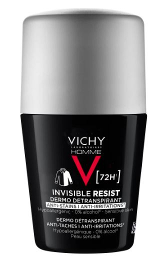 Vichy Homme Invisible Resist 72H Anti-Stain Roll-On miehille 50 ml