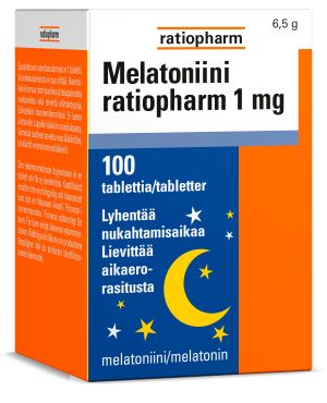 Melatoniini ratiopharm 1 mg 100 tablettia
