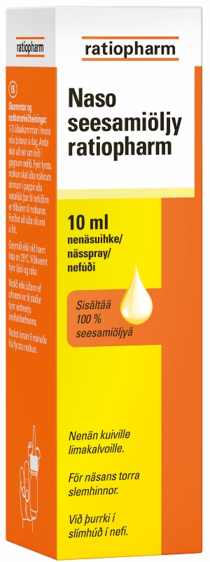 Naso seesamiöljy ratiopharm 10 ml nenäsumute