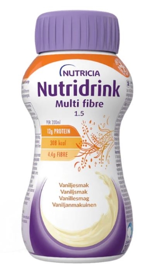 Nutridrink Multi Fibre Vanilja 4x200 ml