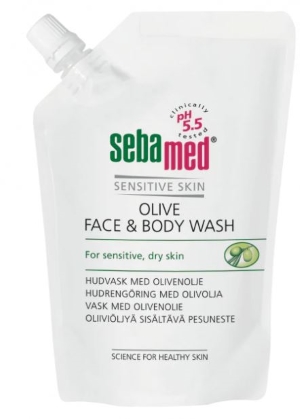 Sebamed Olive Face&Body Wash pesuneste täyttöpussi 400 ml