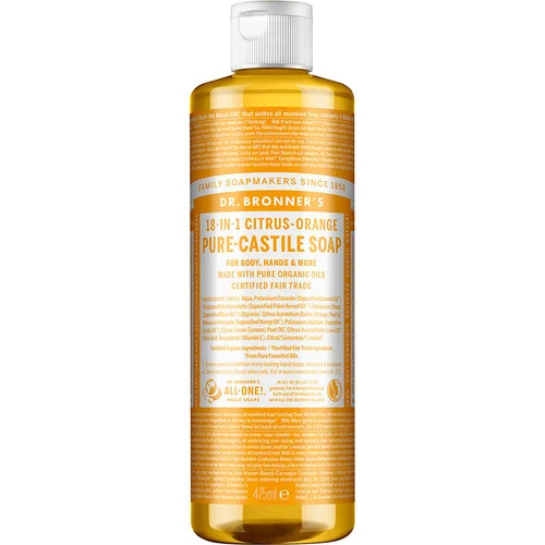 Dr. Bronner's Citrus-Orange Pure Castile Liquid Soap 475 ml