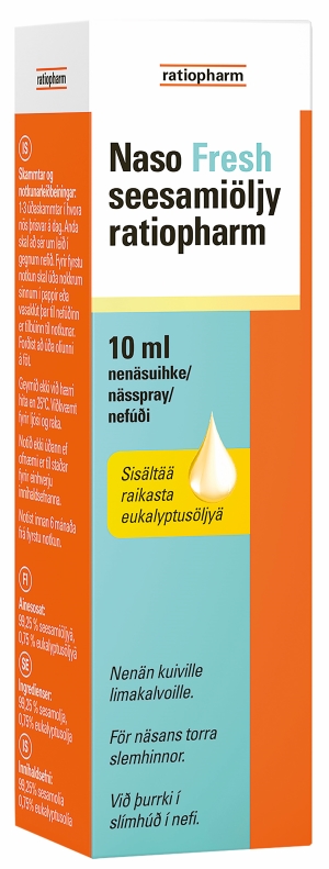 Naso Fresh seesamiöljy ratiopharm nenäsumute 10ml