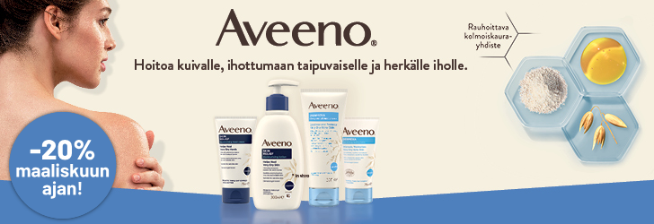 Aveeno-tuotteet -20% maaliskuun ajan!