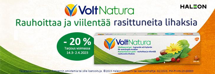 Voltnatura rauhoittaa ja viilentää rasittuneita lihaksia. Nyt -20%