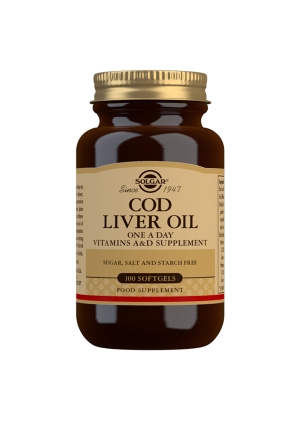 Solgar Turskanmaksaöljy (Cod Liver Oil), 100 softgelkapselia