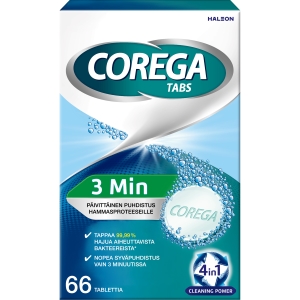 Corega Tabs 3 Minutes proteesinpuhdistus, 66 kpl