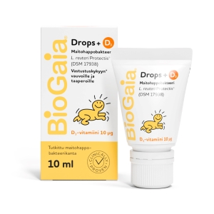 BioGaia Drops+D3 maitohappobakteeritippa 10 ml