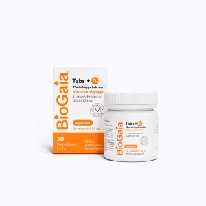 BioGaia Tabs+D3 Appelsiini purutabletti 30kpl