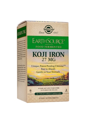 Solgar Fermentoitu rauta 27 mg (Earth Source Koji Fermented Iron), 30 kaps.