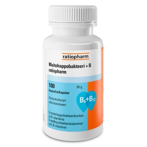 Maitohappobakteeri + B ratiopharm 100 kapselia