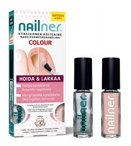 Nailner Hoida Ja Lakkaa Liuos 2x5 ml siveltimellä levitettävä