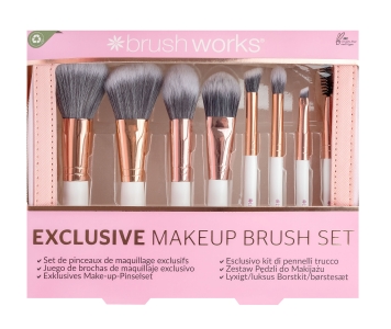 Brushworks Exclusive Makeup Brush and Bag Set meikkisivellinsetti meikkilaukulla