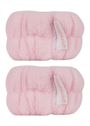 Brushworks Microfibre Wrist Wash Bands mikrokuiturannekkeet 2 kpl