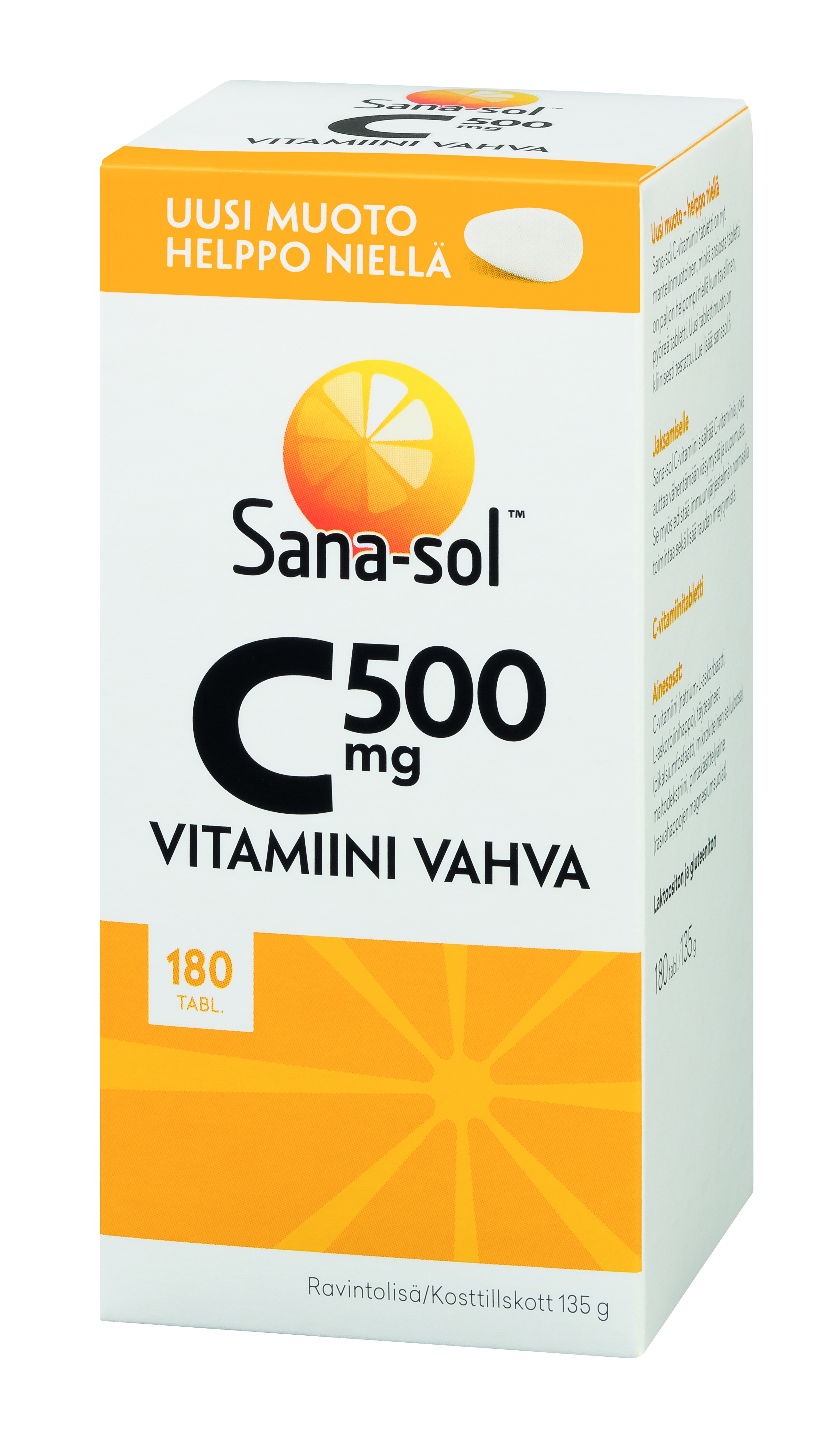 Sana-sol Vahva C-vitamiini 500mg, 180 tabl