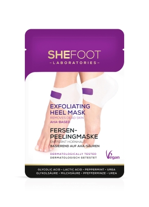 SheFoot kuoriva kantapäänaamio AHA-hapoilla