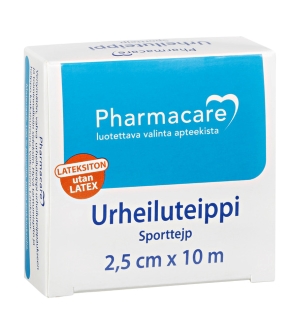 Pharmacare Urheiluteippi 2,5 cm x 10 m