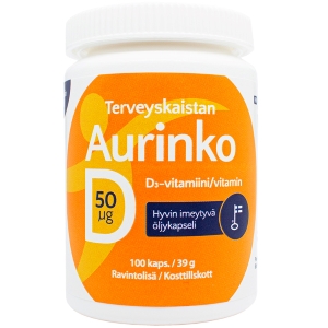 Terveyskaistan Aurinko D 50 µg, 100 kaps
