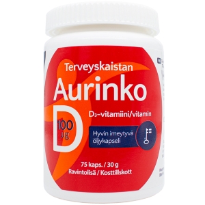 Terveyskaistan Aurinko D 100 µg, 75 kaps