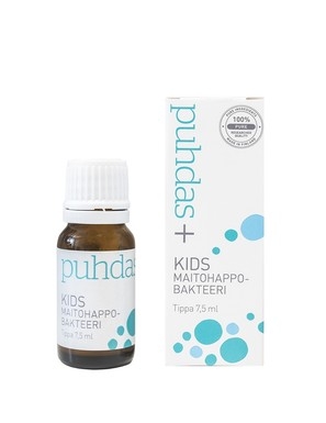 Puhdas+ maitohappobakteeritippa KIDS 7,5 ml