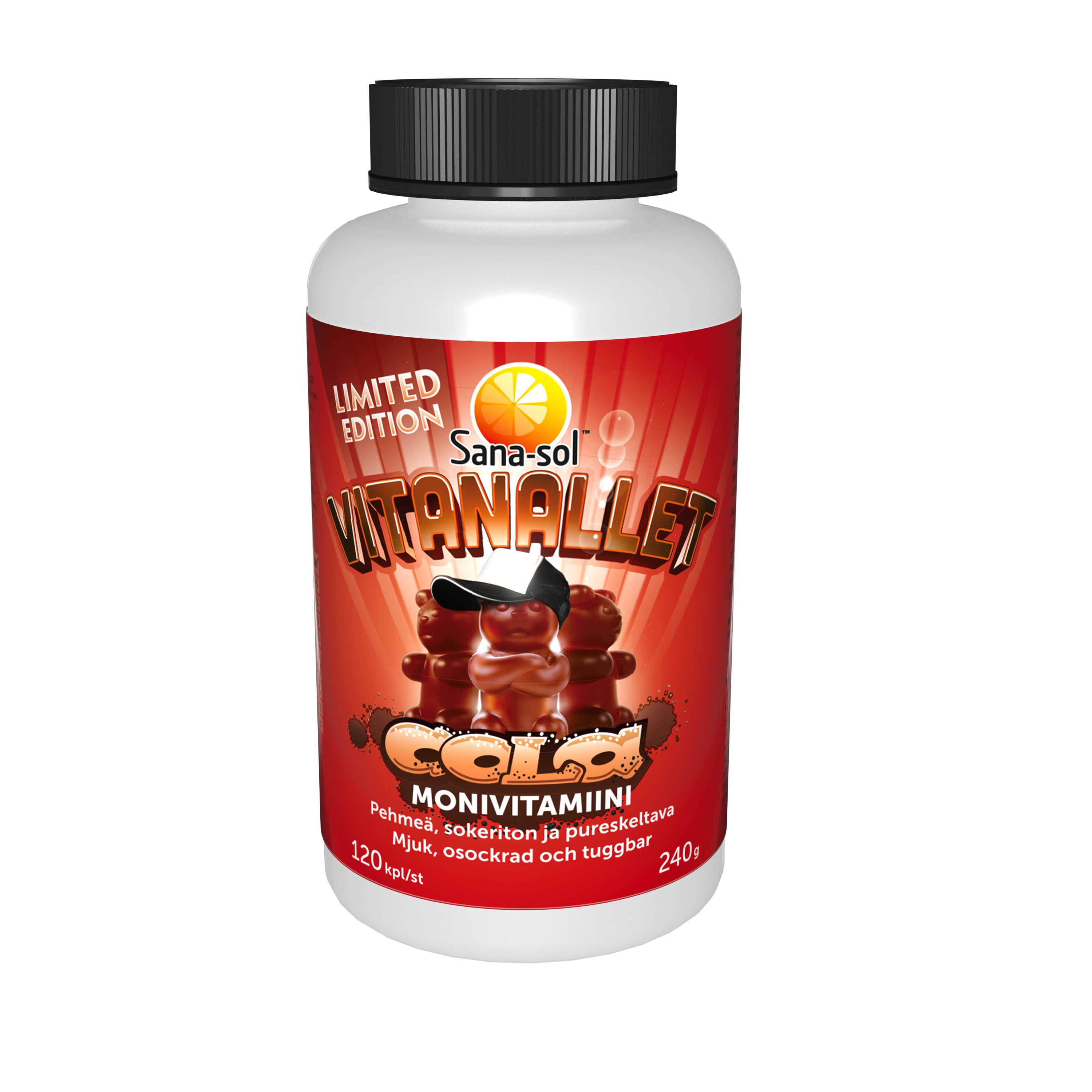 Sana-sol Vitanallet Cola monivitamiini, 120 kpl
