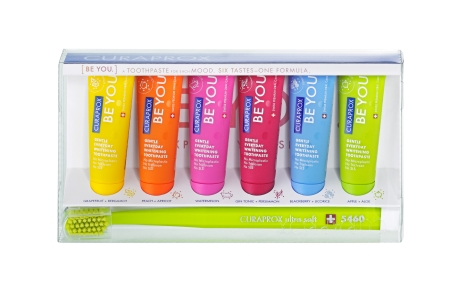 Curaprox Be you six-taste-pack 10 ml x 6 + hammasharja