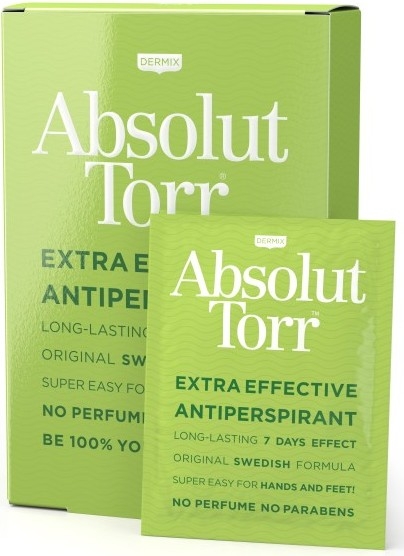 Absolut Torr Wipe Antiperspirantti kosteuspyyhe, 10 kpl