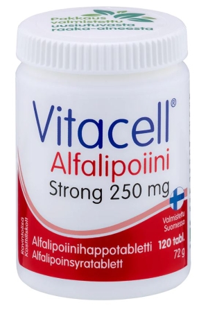 Vitacell Alfalipoiini Strong 250 mg 120 tabl.
