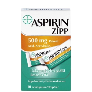 ASPIRIN ZIPP 500 mg 10 kpl rakeet