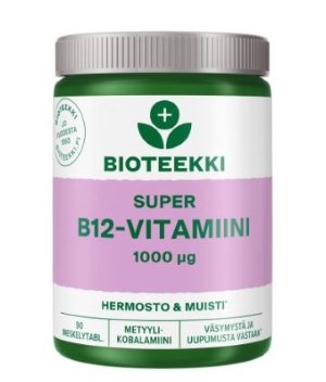 Bioteekki Super B12-vitamiini tabletti 90 kpl