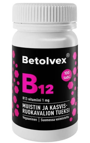 Betolvex 1 mg B12-vitamiini 100 tablettia