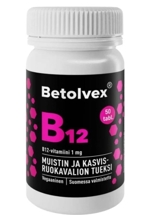 Betolvex 1 mg B12-vitamiini 50 tablettia