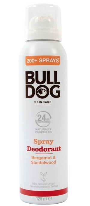Bulldog Bergamot & Sandalwood Spray Deodorant 125 ml