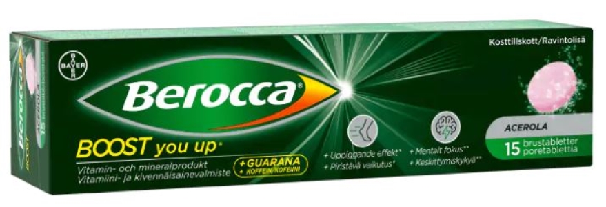 Berocca Boost vitamiini-ja kivennäisainevalmiste, 15 poretabl.