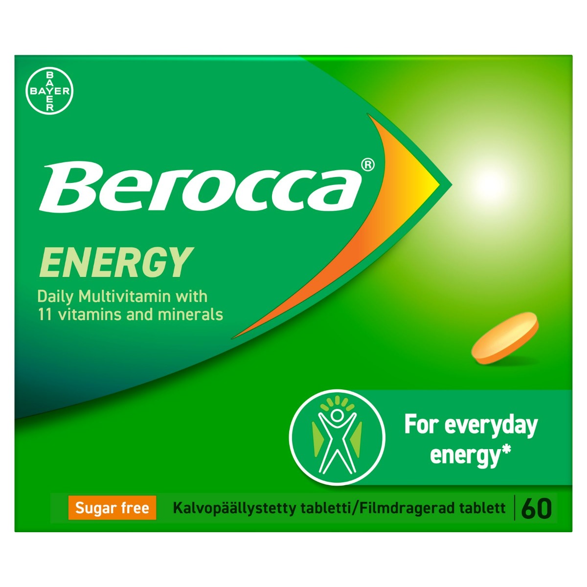 Berocca Energy tabletti, kalvopäällysteinen läpipainopakkaus 60 kpl