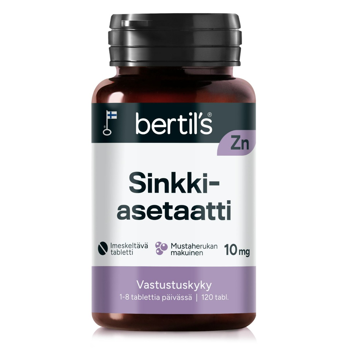 Bertil's Sinkkiasetaatti imeskeltävä, 120 tabl.