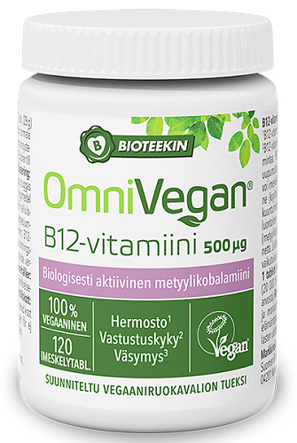 Bioteekin OmniVegan B12-vitamiini, 120 tabl.