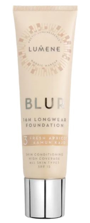 Lumene Blur 16H Longwear SPF15 Foundation 3 Fresh Apricot 30 ml