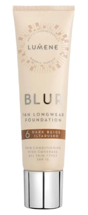 Lumene Blur 16H Longwear SPF15 Foundation 6 Dark Beige 30 ml