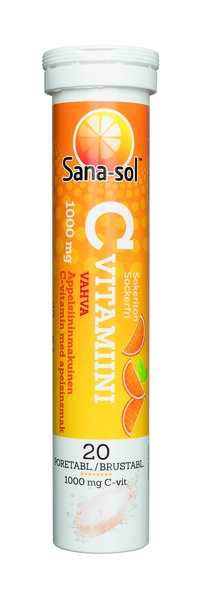 Sana-sol vahva C-vitamiini 1000 mg appelsiini, 20 poretabl