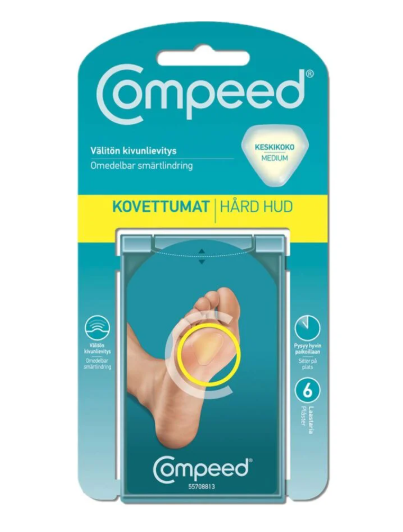 Compeed Känsät ja Kovettumat 6 kpl