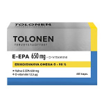 Tri Tolonen Omega-3 E-EPA 650 mg + D-vitamiini, 60 kaps.