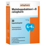 Maitohappobakteeri + B ratiopharm 30 kapselia