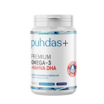 Puhdas+ Premium Omega-3 + Vahva DHA 120 kaps, FOS Sertifioitu