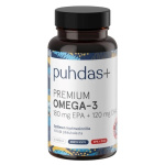 Puhdas+ Premium Omega-3  180 mg EPA / 120 mg DHA,  FOS Sertifioitu 80 kaps
